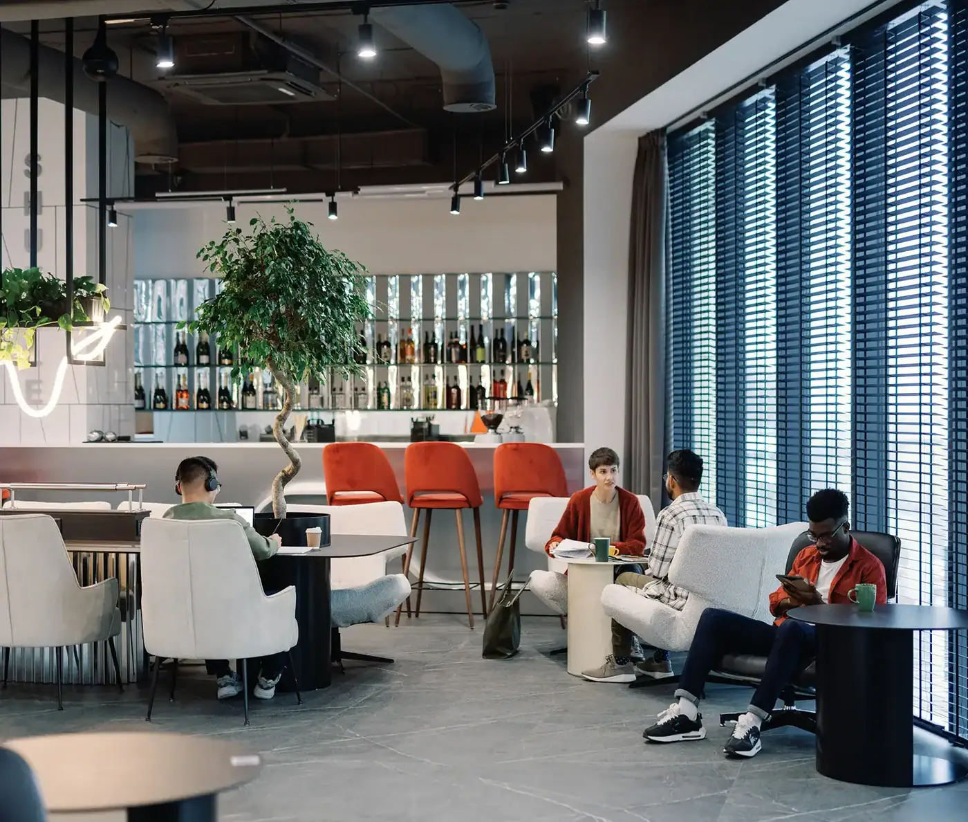 Workspace Inside A Mission Point Office Building
