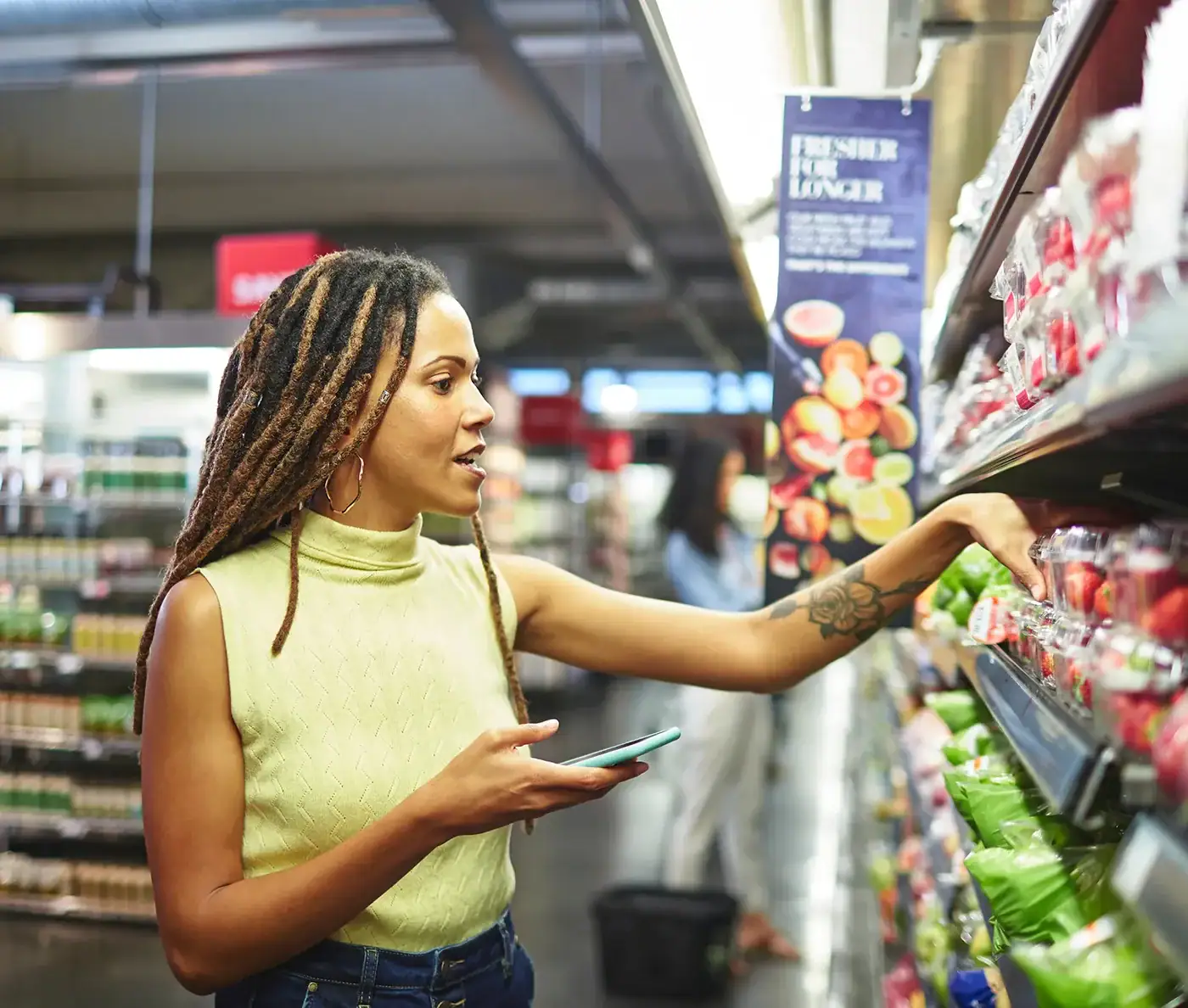 Shopper At A Mission Point Neighborhood Store
